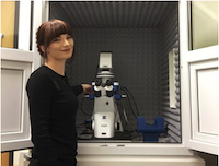 PhD student, Ilaria Pecorari, of the Mestroni Lab with the JPK NanoWizard
